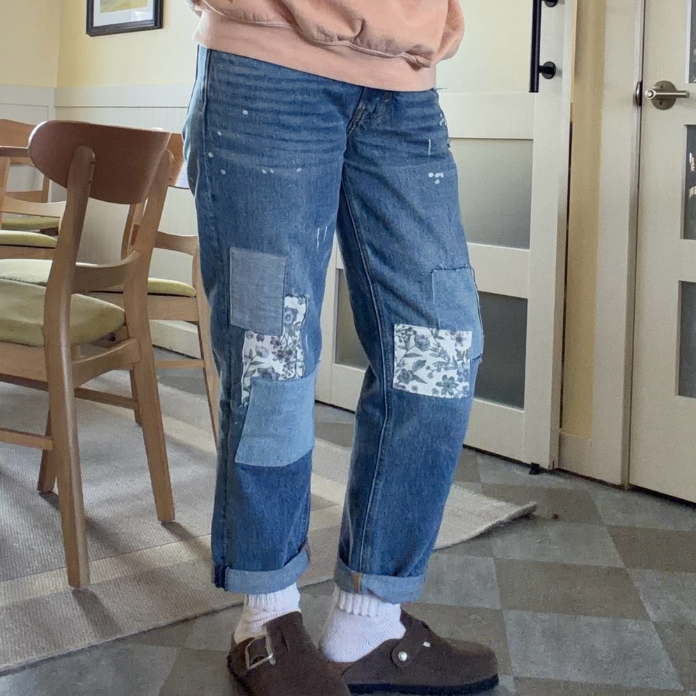 Patchwork “Boyfriend” Lucky Brand Jeans 28